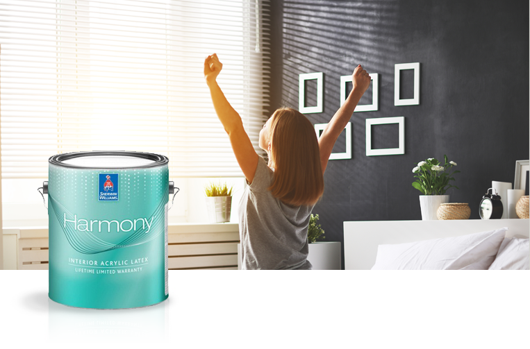 paint cans bedroom painting Benjamin Moore Harmony
