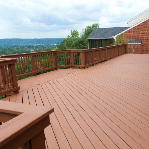 residential house exterior deck painting