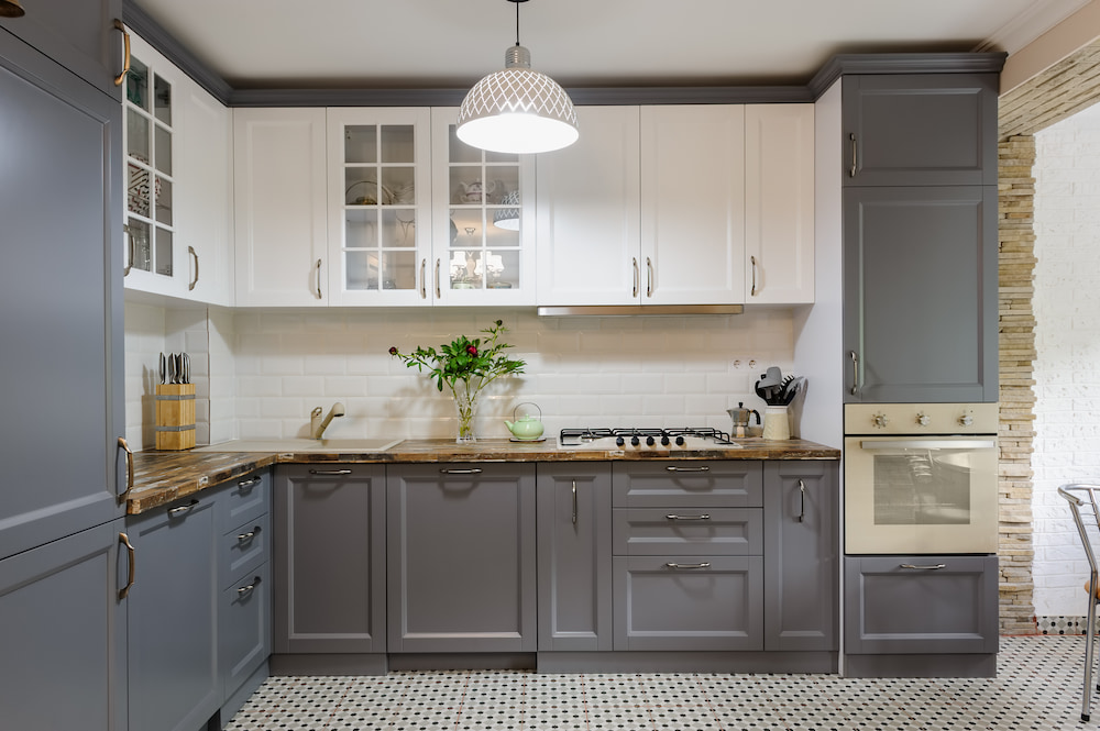residential house interior kitchen painting cabinet painting