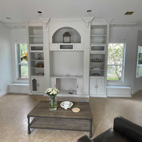 Precision Painting Plus residential interior living room painting
