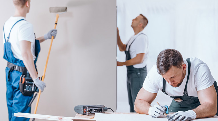 residential house interior painting team