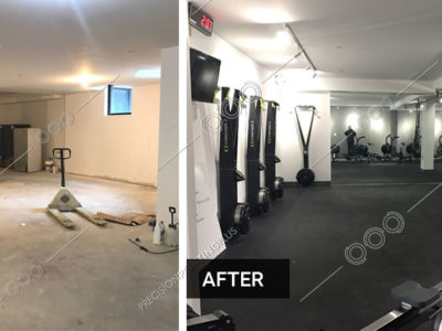 commercial interior gym painting flooring