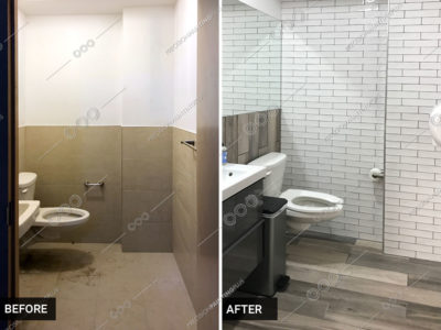 commercial interior bathroom tiling