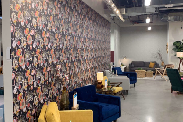 commercial interior hallway wallpaper