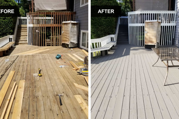 residential house exterior deck painting