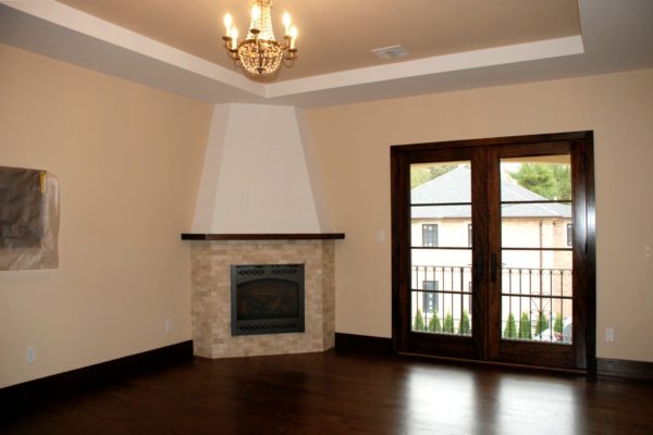 residential house interior fireplace painting