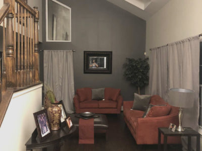 residential house interior living room painting