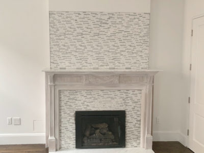 residential house interior fireplace painting