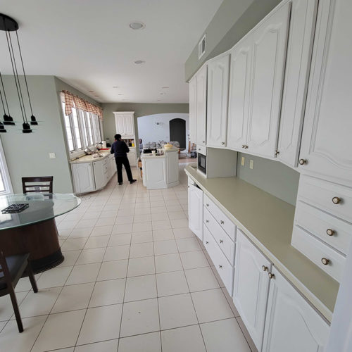Precision Painting Plus residential house interior kitchen painting cabinet painting