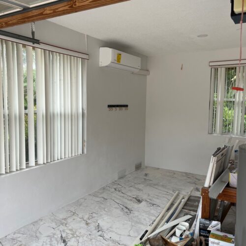 Precision Painting Plus residential interior garage painting