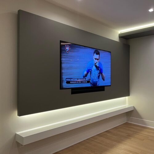Precision Painting Plus residential house interior living room painting