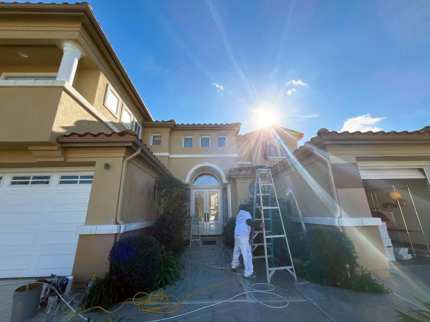 PPP Crew on site during an exterior painting service