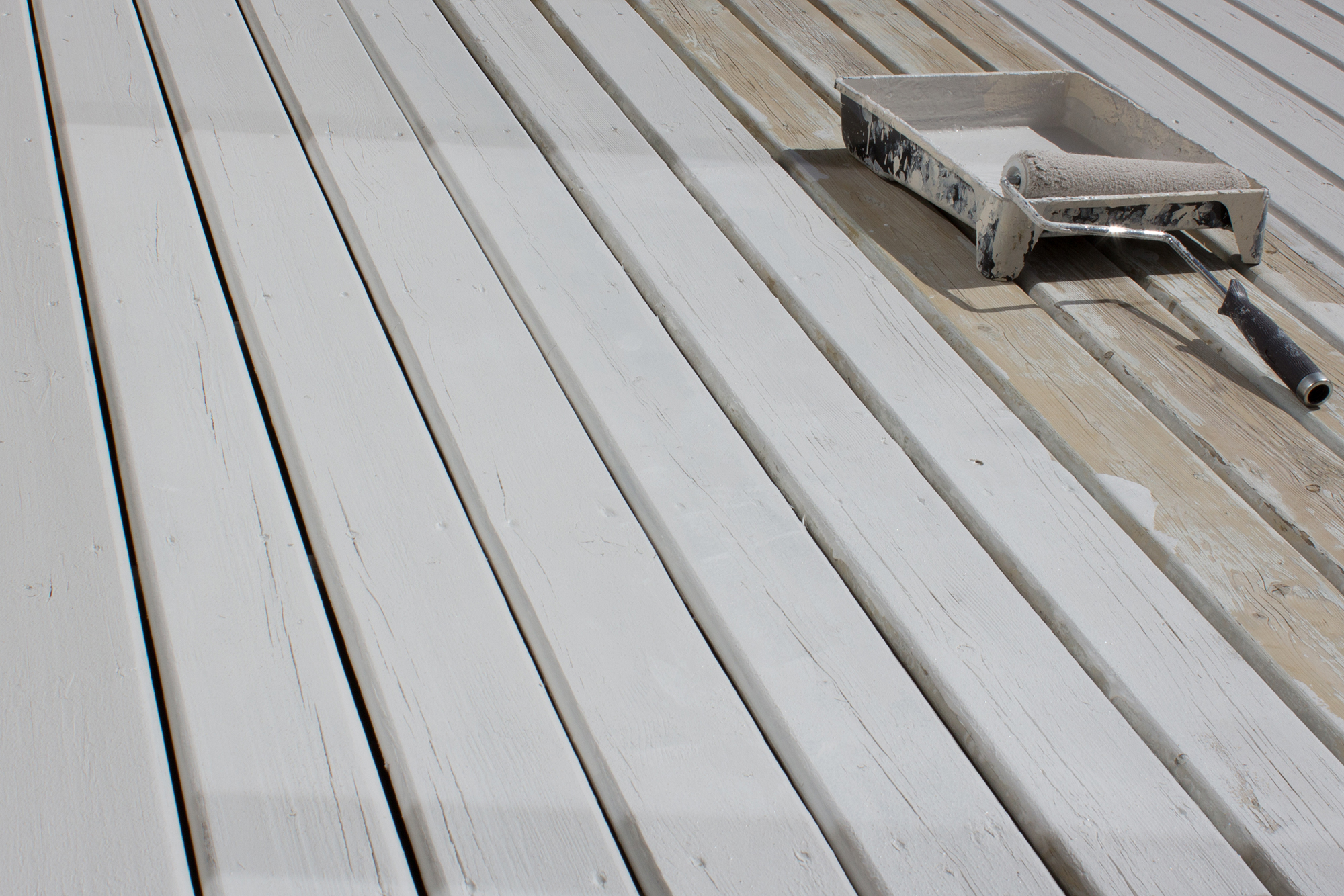 Gray painted deck